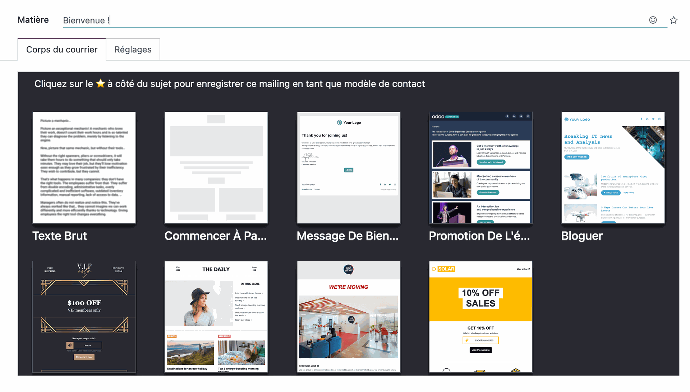 Les modèles d'emails avec Odoo